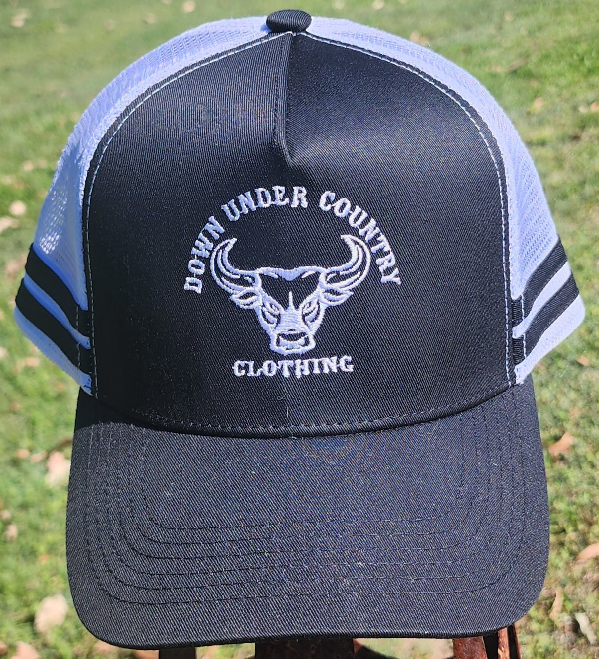In No Rush Striped Trucker Hat