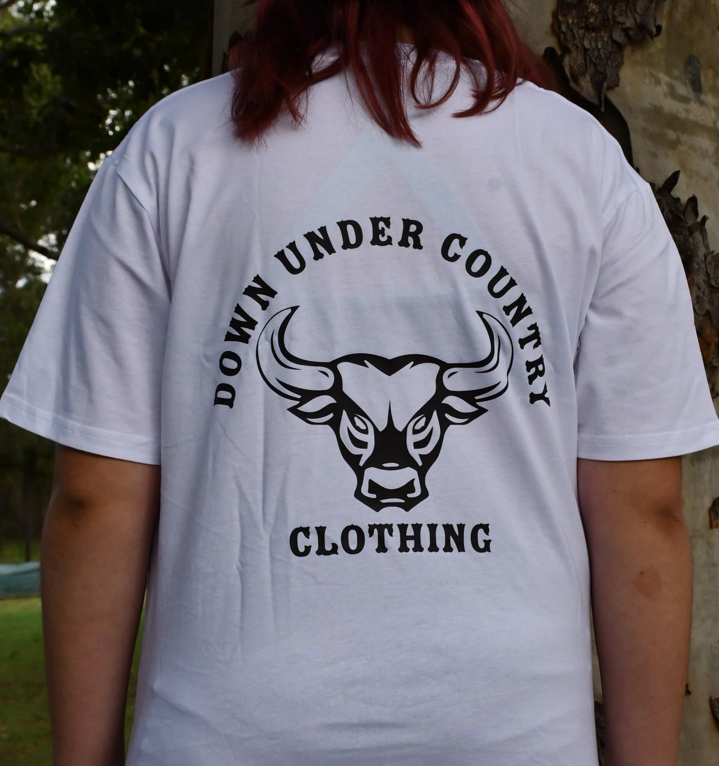 100% Cotton T-shirt - White with Black logo